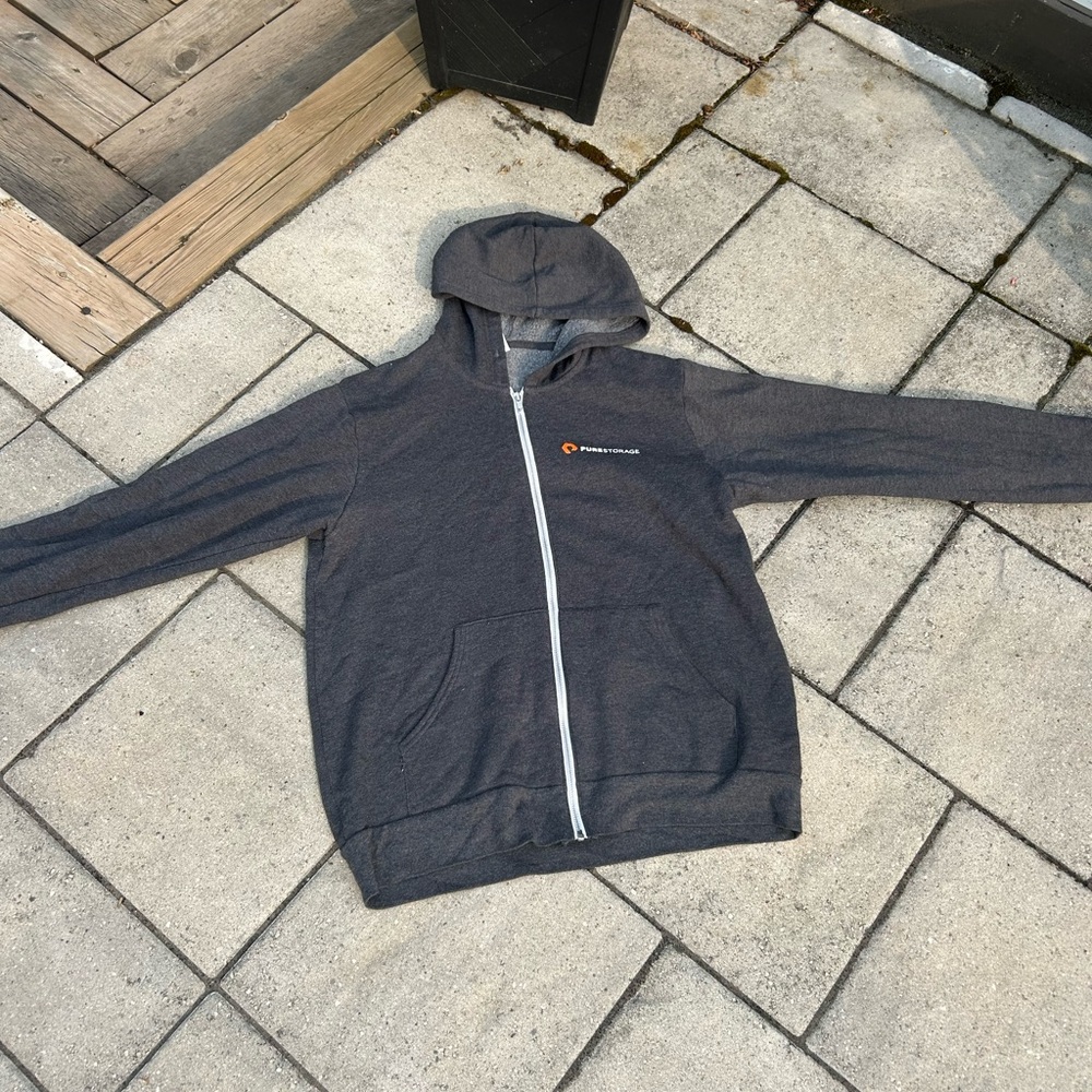 Canvas Charcoal Zip-Up Hoodie